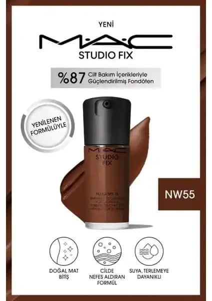 Mac Studio Fix Fluid SPF 15 Mat Fondöten Günlük Kullanım İçin Yüksek Performanslı