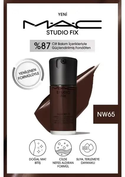 MAC Studio Fix Fluid SPF 15 Mat Fondöten NW65: Doğal ve Kalıcı Makyaj İçin Uygun Seçenek