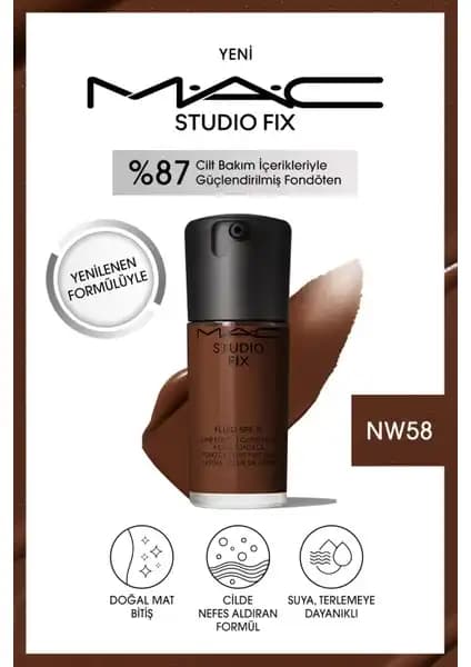 MAC Studio Fix Fluid SPF 15 MAT Fondöten: Yüksek Kapatıcılık ve Uzun Süre Kalıcılık Sağlayan Makyaj Ürünü