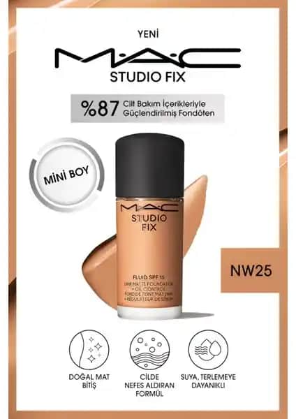 Mac Studio Fix Fluid SPF 15 Mini Mat Fondöten: Doğal ve Kalıcı Makyaj İçin İdeal Çözüm