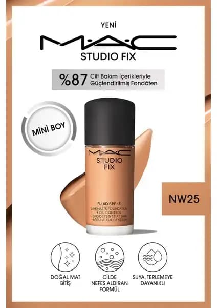 Mac Studio Fix Fluid SPF 15 Mini Mat Fondöten: Doğal ve Kalıcı Makyaj İçin İdeal Çözüm