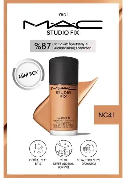 Mac Studio Fix Fluid SPF 15 Mini Mat Fondöten: Yüksek Kapatıcılık ve Doğal Mat Bitiş