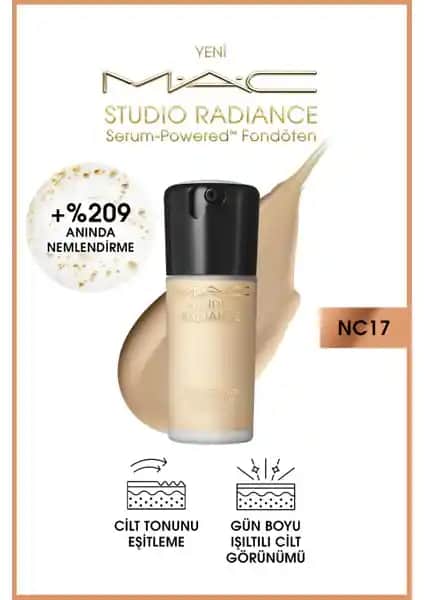 MAC Studio Radiance Serum-Powered Fondöten ile doğal ve sağlıklı cilt görünümü sağlama