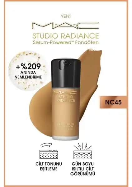 MAC Studio Radiance Serum-Powered Fondöten ile doğal ve sağlıklı parlak bir cilt sağlama