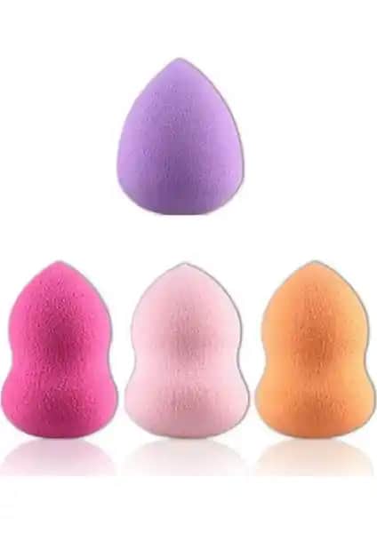 Makeuptime Makyaj Süngeri 4'lü Seti Profesyonel ve Günlük Kullanım İçin Uygun