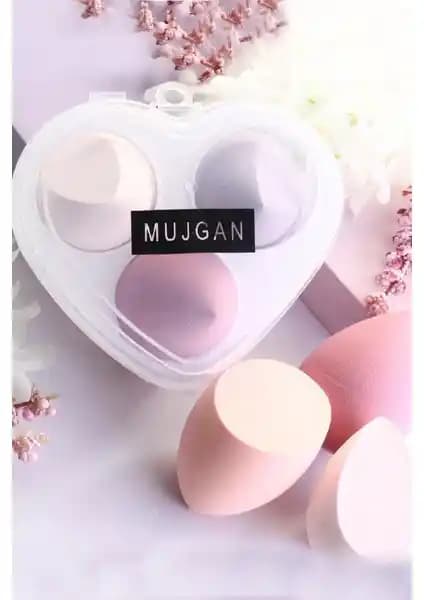 Makyaj Uygulamalarını Kolaylaştıran Kalpli 3'lü Standlı Sünger Seti