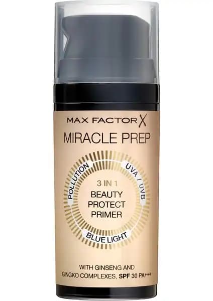 Max Factor Mıracle Prep 3 İn 1 Beauty Protect Primer ile Makyaj ve Cilt Koruma Çözümü
