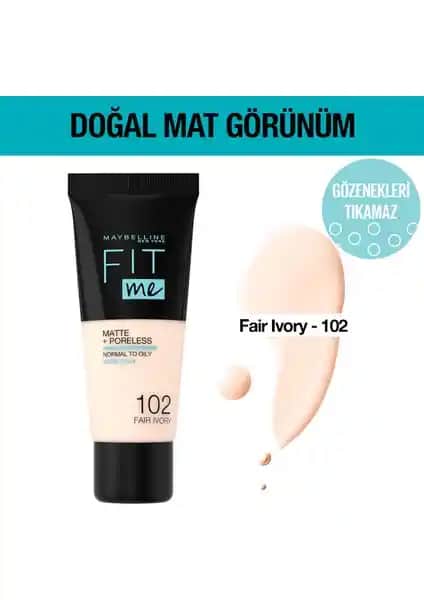 Maybelline Fit Me Matte Fondöten: Doğal ve Kalıcı Mat Bitişli Cilt Makyajı Ürünü