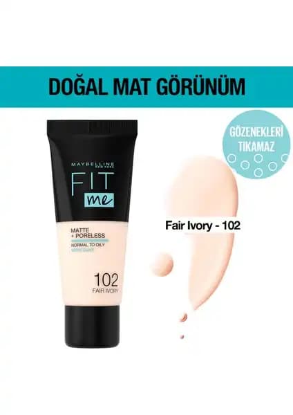 Maybelline Fit Me Matte Fondöten: Doğal ve Kalıcı Mat Bitişli Cilt Makyajı Ürünü