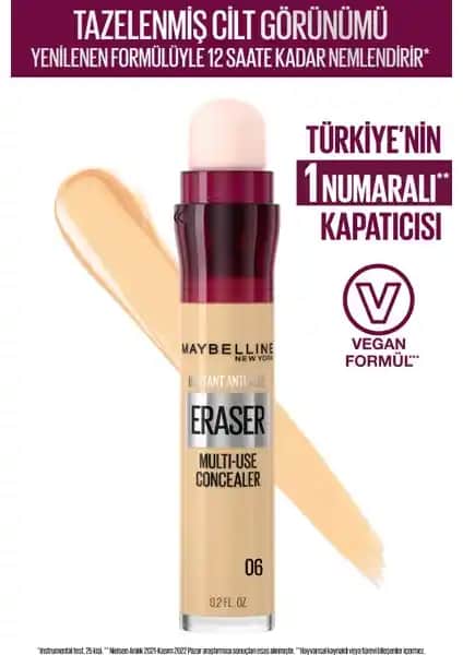 Maybelline New York Instant Anti Age Eraser Kapatıcı 06 Neutralizer - Yüksek Kapatıcılık ve Doğal Durum