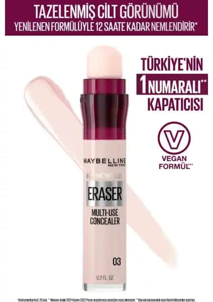 Maybelline New York Instant Anti Age Eraser Kapatıcı: Yüksek Kapatıcılık ve Doğal Görünüm Sunan Ürün