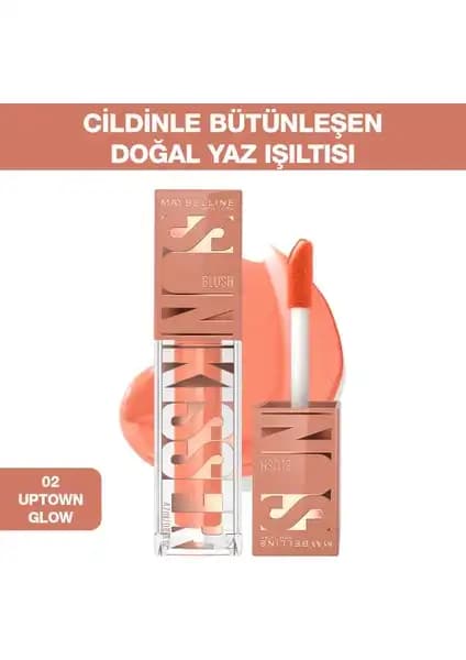 Maybelline New York Sunkisser Likit Allık Uptown Glow Kalıcı ve Doğal Yaz Güzelliği İçin