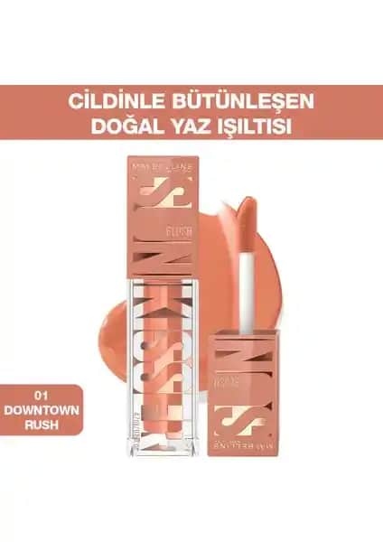Maybelline Sunkisser Likit Allık 01 Downtown Rush doğal ve kalıcı yaz makyajı için ideal