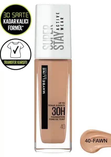 Maybelline Superstay Active Wear Fondöten: Uzun Süre Kalıcı ve Doğal Görünüm Sağlayan Ürün