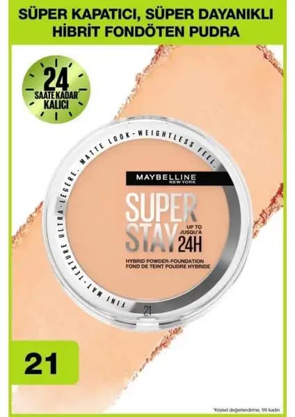 Maybelline Superstay Hibrit Pudra-Fondöten: Uzun Süre Kalıcı ve Doğal Mat Görünüm Sağlar