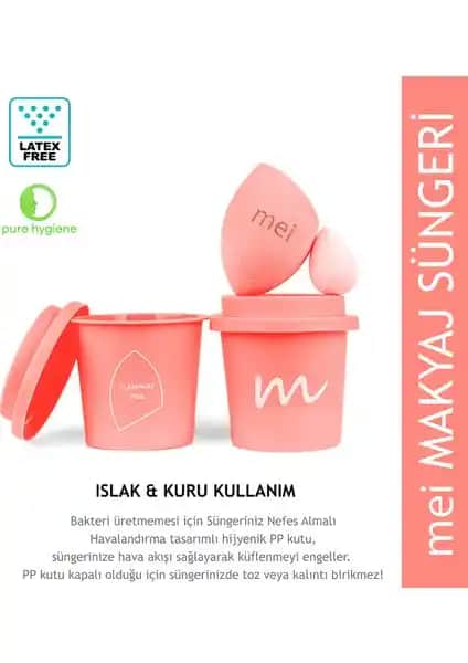 Mei Coffee Cup Hijyenik Makyaj Süngeri Flamingo Pink: Yüksek Performans ve Kolay Temizlik İçin İdeal