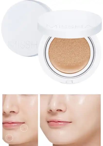 MISSHA Magic Cushion Moist Up SPF 50+/PA+++ ile Doğal ve Parlak Cilt Sağlayan Günlük Fondöten