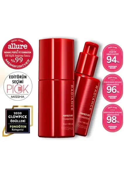 MISSHA Radiance Perfect Fit Fondöten Uzun Süre Kalıcı ve Mat Bitişli SPF Koruması ile