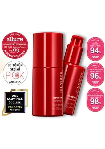 MISSHA Radiance Perfect Fit Fondöten Uzun Süre Kalıcı ve Mat Bitişli SPF Koruması ile