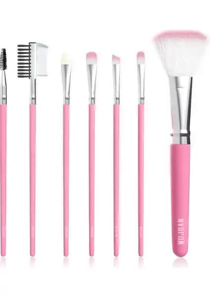 MUJGAN 7'li Poşetli Makyaj Fırça Seti: Seyahat ve Profesyonel Kullanım İçin Uygun