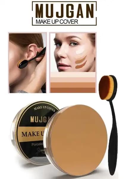 Müjgan Make Up Cover Porselen Kapatıcı ve Klasik Kaşık Fırça ile Profesyonel Makyaj Deneyimi