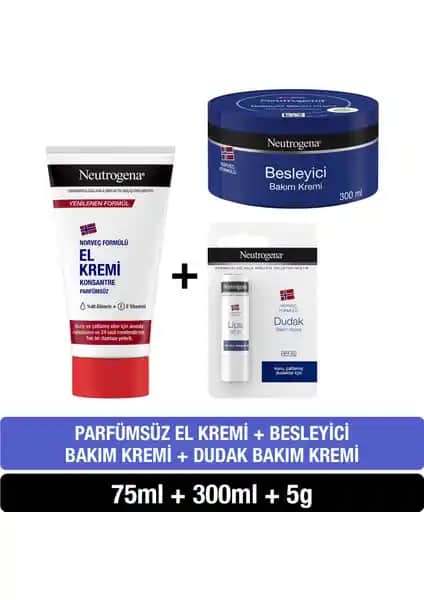 Neutrogena Norveç Formülü Bakım Serisi El ve Dudak Kremi ile Cilt Sağlığınızı Koruyun