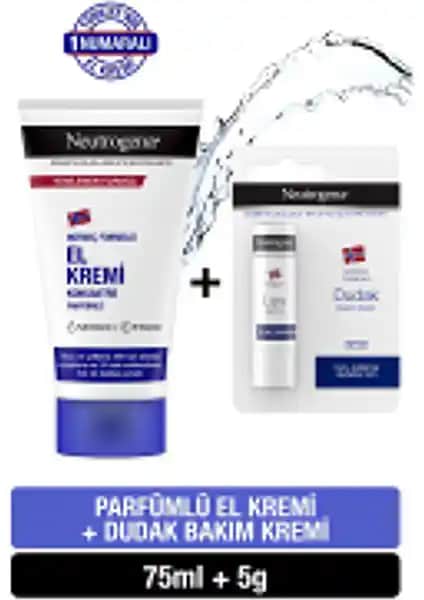 Neutrogena Norveç Formülü Parfümlü El ve Dudak Kremi Hediye Seti Günlük Bakım İçin Uygun