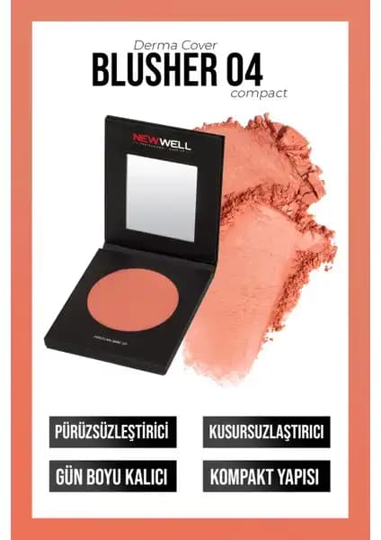 New Well Derma Cover Blusher 04 ile doğal ve kalıcı makyaj deneyimi
