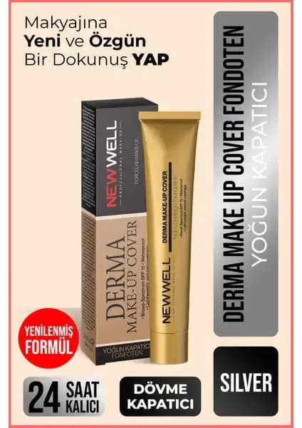 New Well Derma Makeup Cover Yoğun Kapatıcı Fondöten 03 Silver Porselen Cilt Kusurlarını Gizleyen Güçlü Formül