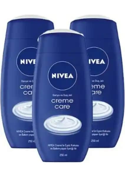 Nivea Creme Care Duş Jeli Seti 3x250ml ile Günlük Cilt Bakımı ve Nemlendirme