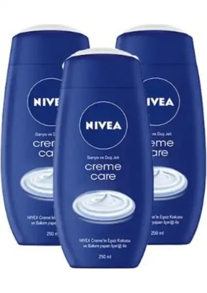 Nivea Creme Care Duş Jeli Seti 3x250ml ile Günlük Cilt Bakımı ve Nemlendirme