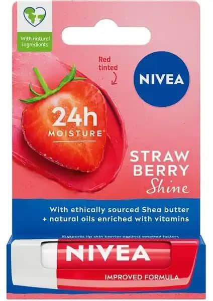 Nivea Dudak Bakım Kremi ve Dudak Parlatıcı Çilek ile Doğal ve Çekici Dudaklar Elde Edin