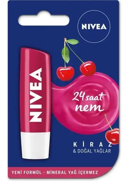 Nivea Lip Stick Kiraz Işıltısı: Doğal Parlaklık ve Dudak Bakımı İçin Günlük Kullanım Ürünü