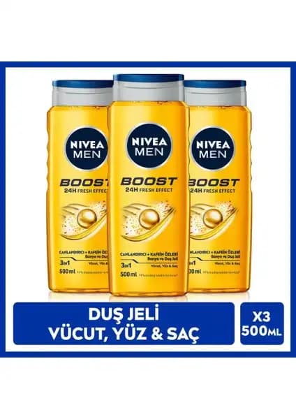 Nivea Men Boost Çok Yönlü Bakım Seti Erkekler İçin Güçlü ve Ferahlatıcı Günlük Bakım Ürünleri