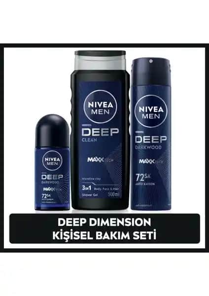 Nivea Men Deep Dimension Erkek Bakım Seti: Temizlik ve Ferahlık İçin Kapsamlı Çözüm