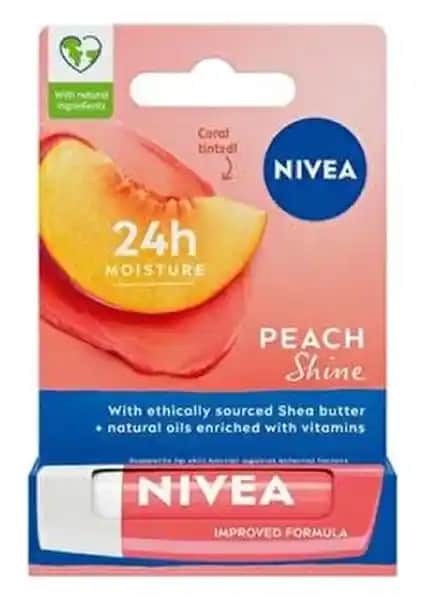 Nivea Peach Shine Dudak Bakım Kremi: Doğal Parlaklık ve Nem Sağlayan Günlük Kullanım Ürünü