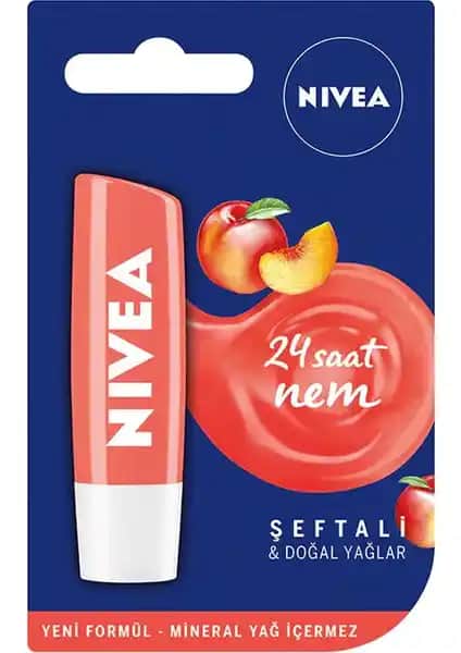 Nivea Şeftali Dudak Bakım Kremi: Doğal İçerikli, Nemlendirici ve Çekici Dudaklar İçin