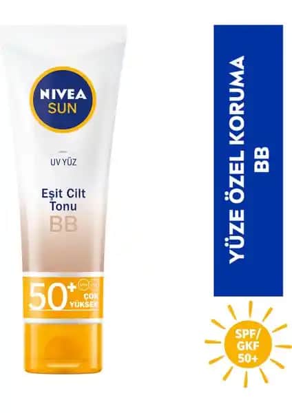 Nivea Sun BB Güneş Kremi SPF50 ile Yüksek Koruma ve Eşit Cilt Tonu Sağlama