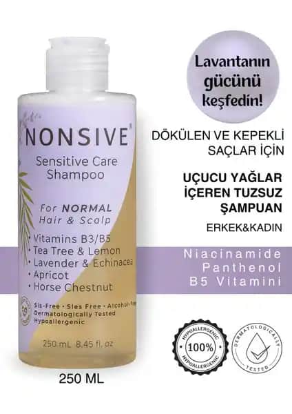 Nonsive Şampuan Doğal ve Hassas Saçlar İçin Paraben ve SLS İçermeyen Formül