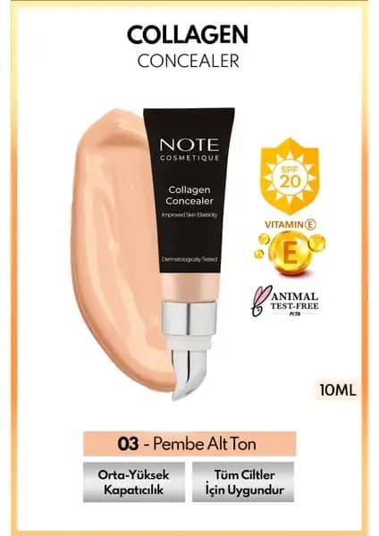 Note Collagen Concealer 03: Yüksek Kapsamlı ve Doğal Görünüm Sağlayan Göz Kapatıcı