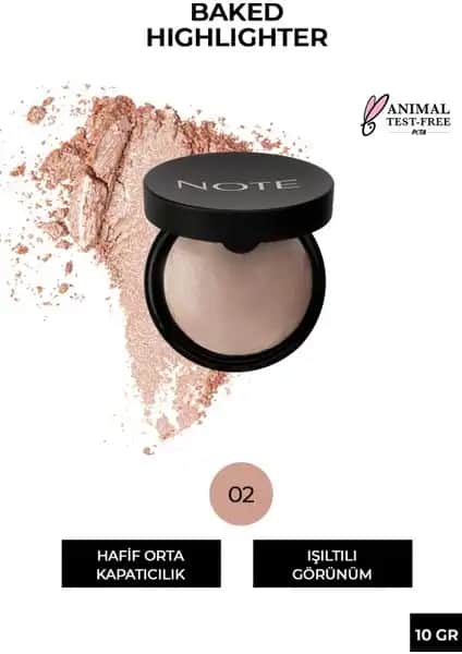 Note Cosmetics Baked Highlighter: Doğal Parlaklık Sağlayan Şık ve Çok Yönlü Aydınlatıcı