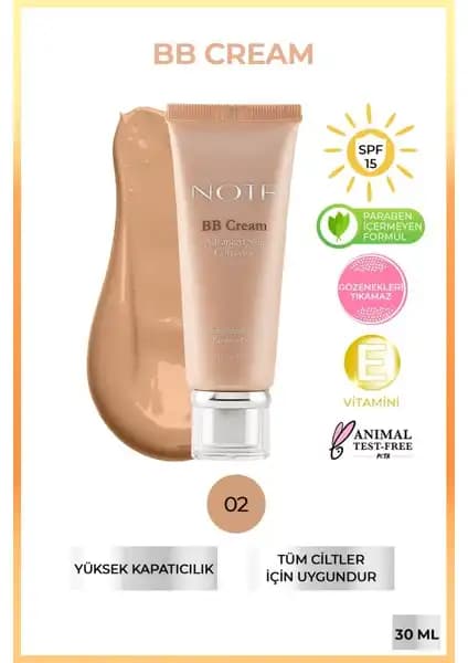 Note Cosmetics BB Krem SPF 15: Yüksek kapatıcılık ve doğal görünüm sağlayan çok yönlü ürün