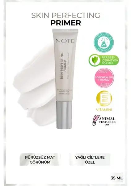 Note Cosmetics Cilt Mükemmelleştirici Baz: Yağlı ve Karma Ciltler İçin Matlaştırıcı ve Uzun Dayanıklı Makyaj Bazı