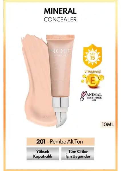 Note Cosmetics Mineral Concealer SPF 15 Göz Altı ve Cilt İçin Yüksek Kapatıcılık Sağlayan Doğal Makyaj Ürünü