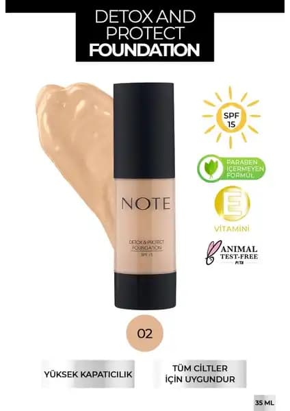 Note Detox & Protect Fondöten: Doğal ve Koruyucu İçeriğiyle Günlük Kullanım İçin Uygun