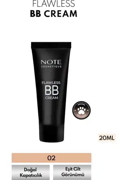 Note Flawless BB Krem 02 Doğal Kapatıcı: Günlük Kullanım İçin Cilt Tonunu Eşitleyen Hafif Makyaj Ürünü
