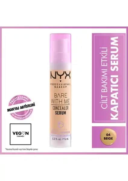 NYX Bare With Me Kapatıcı Serum 04 Beige: Doğal ve Nemlendirici Makyaj Ürünü