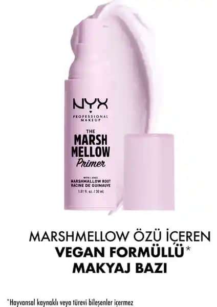 NYX Marshmellow Yu<muş>atıcı Makyaj Bazı: Vegan Formülü ve Çok Yönlü Kullanımıyla Cilt Bakımında Yeni Dönem