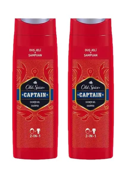 Old Spice Captain Duş Jeli ve Şampuan 400 ml Çok Amaçlı Erkek Bakım Ürünü