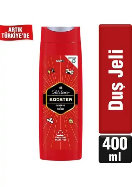 Old Spice Duş Jeli Booster 400 ml ile Temizlik ve Ferahlık Deneyimi